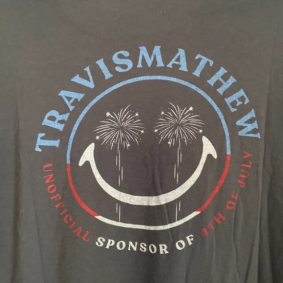Travis Mathew Men's Party Boss Mens Golf T-Shirt Patriotic Size L - Picture 6 of 6